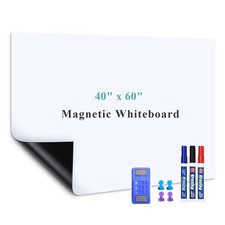 White Board Adhesive Contact Paper, 60" x 40" Stick on Magnetic Whiteboard Ro...