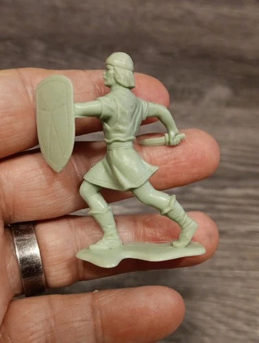 Vintage 1965 Marx  Pale Green Viking Action Figure Soldier