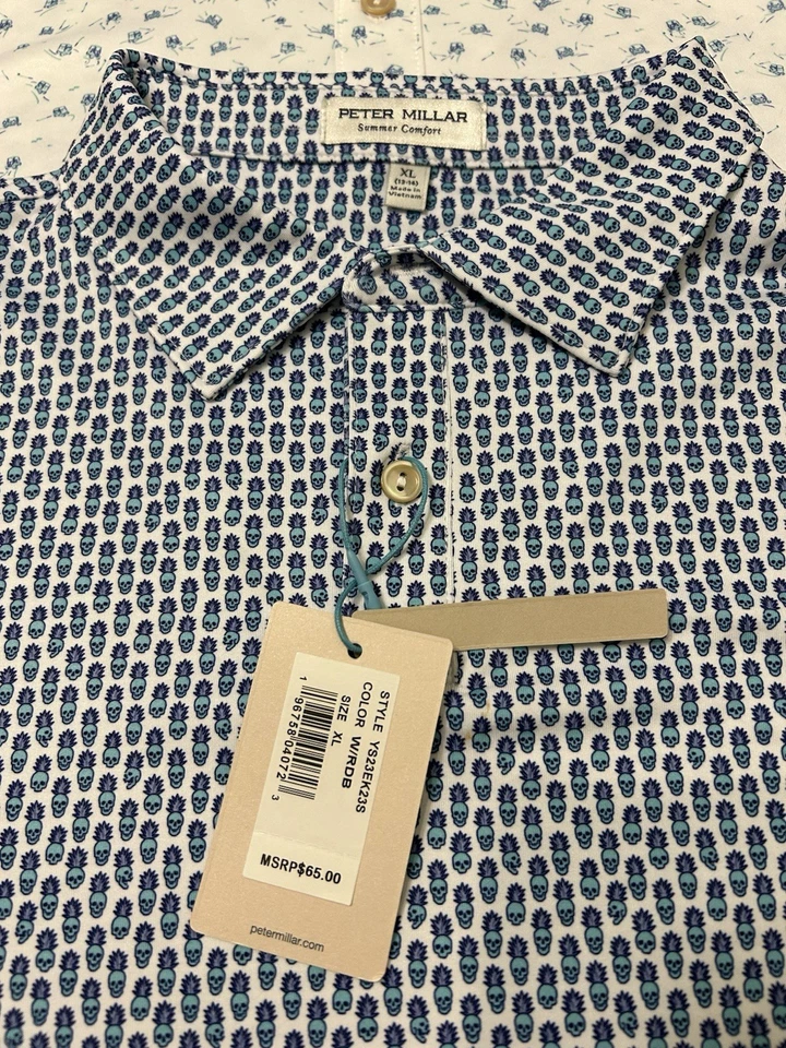 Peter Millar Polo Juvenil XL Verano Comodidad Golf Top UPF 50 Paquete Lote NUEVO Foto 4 de 4