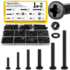 225-Piece Screw and Nut Assortment Kit for Various Mounting Applications