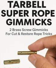 TARBELL SUPER ROPE GIMMICKS 2 Brass Screw Magic Trick Cut & Restore Rope Linking