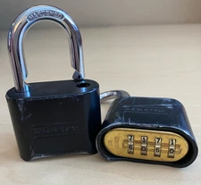 178 BLK Master Lock Construction Padlock Black "4 Digit Combination" (9 total)