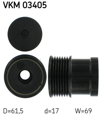 SKF Generatorfreilauf VKM 03405 für FORD TRANSIT Bus F_A_ F_B_ F_C_ F_D_ FAA_