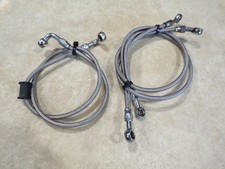 Tubo flessibile linea freno intrecciato anteriore e posteriore Ducati 600 750 900 SS OEM EX