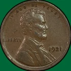 1921 Lincoln Wheat Cent Almost Uncirculated AU Coin #40016