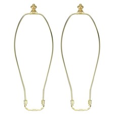 12 Inch Lamp Harp Kit with 1 Inch Height Solid Brass Finial, 2 Set Heavy Duty...