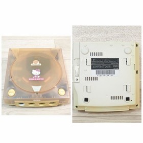 SEGA Dreamcast Hello Kitty Pink Skeleton Console Set Keyboard VMU Tested Japan
