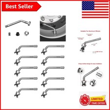 10 Heavy-duty Truck Valve Stems With 60-degree Bend For 0.382 Rim Holes 10 Heavy-duty Truck Valve Stems With 60-degree Bend For 0.382 Rim Holes