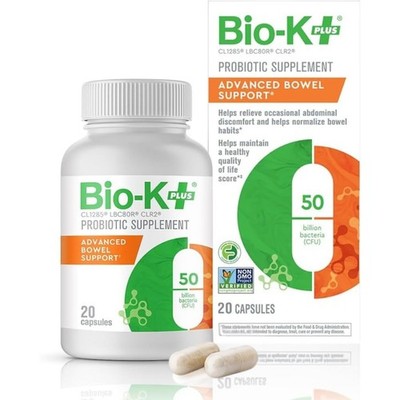 Bio-K+ Probiotic Advanced Bowel Support   50 Billion CFU   Vegan, Gluten-Free...