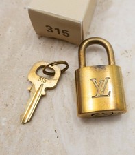 LOUIS VUITTON ORIGINAL PADLOCK SCHLOß LOCK KEY #315 SPEEDY KEEPALL TASCHE BAG