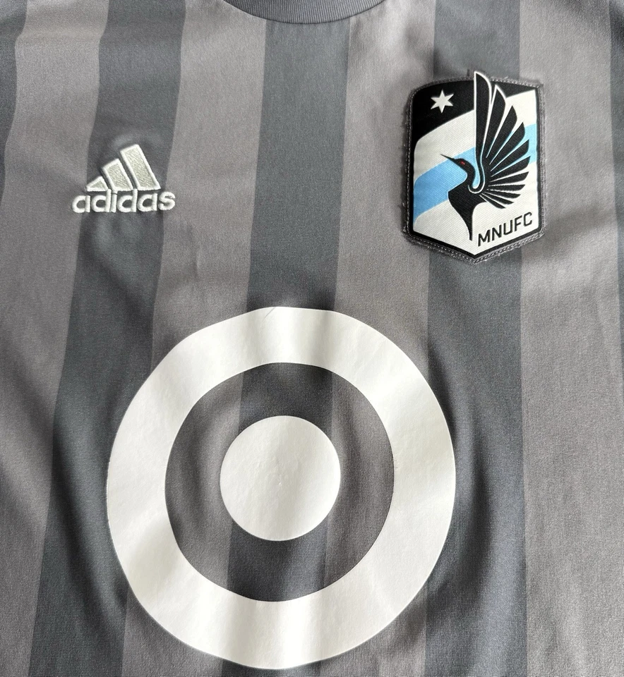Adidas Minnesota United MNUFC 2017-2018 Home Fútbol Camiseta Kit Hombres M Gris Objetivo Foto 2 de 4