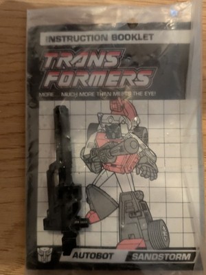 Transformers Autobot Sandstorm Instruktion Booklet  Sticker Aufkleber  Waffe Neu