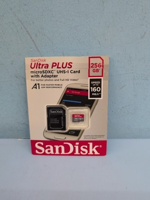 SanDisk Ultra PLUS 256GB MicroSDXC UHS-I Memory Card with Adapter 160MB/s