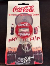 Coca Cola 1996 Bottle Opener Keychain Ring Vintage New
