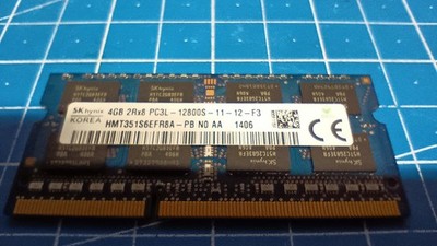 SK Hynix 4GB 2Rx8 PC3L-12800S-11-12-F3 Laptop Memory - HMT351S6EFR8A-PB