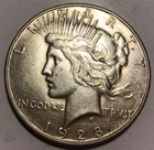 1928-S Peace Silver Dollar, XF/AU. D27