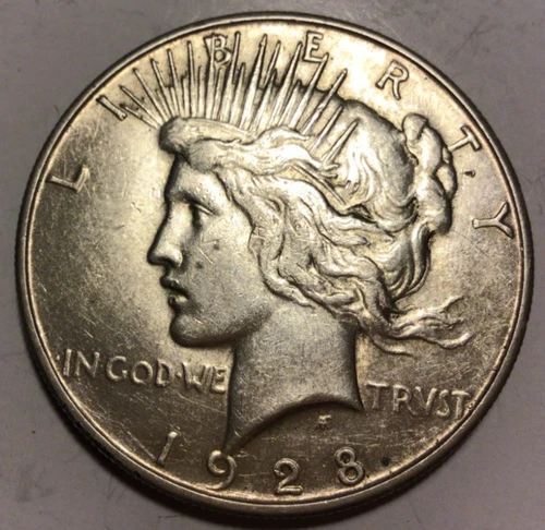 1928-S Peace Silver Dollar, XF/AU. D27