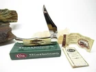 CASE XX 2003 61265LC SS BONE STAG MID FOLDING HUNTER KNIFE MINT W/ ORIGINAL BOX
