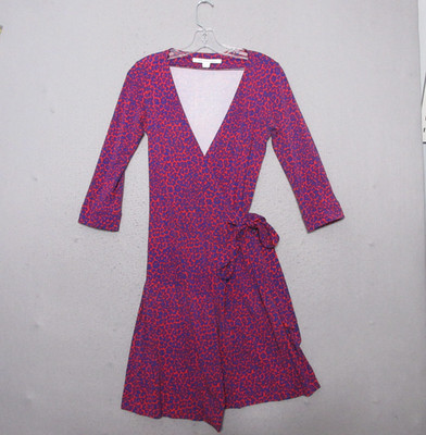 Diane Von Furstenberg DVF Wrap Dress 6 Leopard New Julian Two Career Office