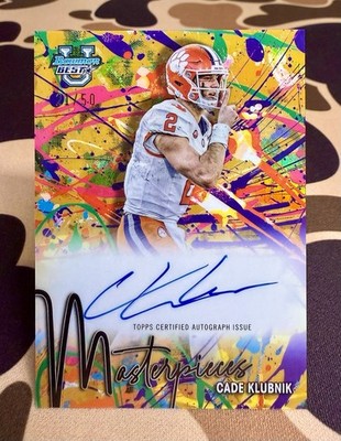 Cade Klubnik Autograph 2024 Bowman Orange Color Match Case Hit Masterpieces /25