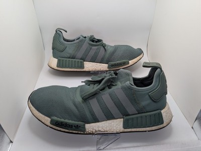 Adidas NMD R1 Mens 12 Running Shoes Green White Black BY9692