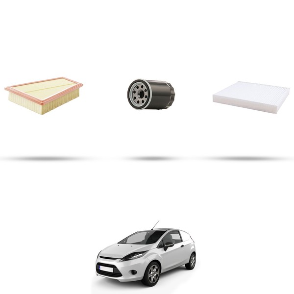 Hoffcar Set Service - 3 Filter Kompatibel Mit Ford Fiesta VI 1.0 Ecoboost 103-image