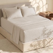 Bed Sheets 6 Piece Set Double Brushed Soft Peach Pink Cal King Hearth Harbor