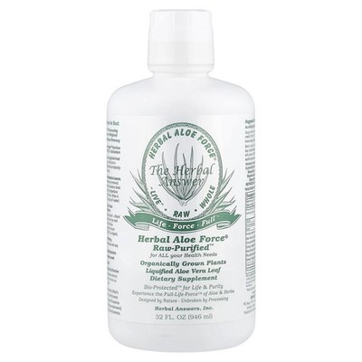 Herbal Answers Inc Herbal Aloe Force 32 fl oz 946 ml Alcohol-Free, Gluten-Free,