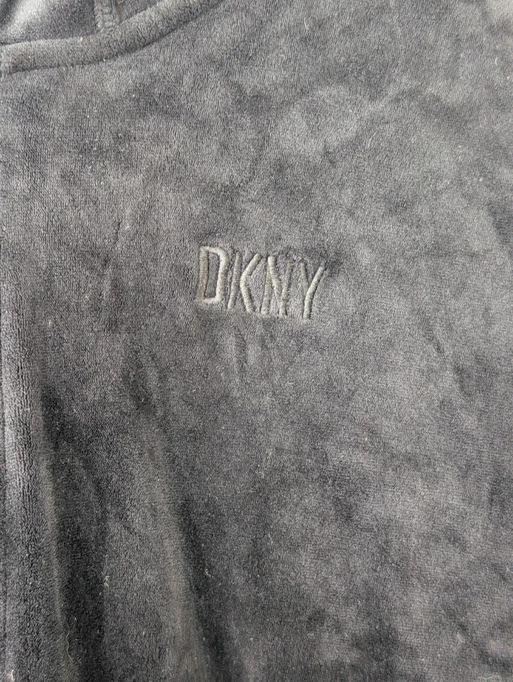 DKNY Sport Women’s Black Velour Zip-Up Hoodie Jacket Small - Image 3 of 4