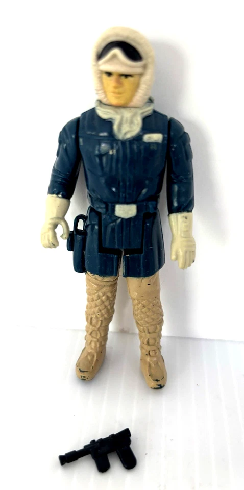 De colección '80 Star Wars Hoth Han Solo 100% Completo con Pistola Bláster Kenner HK SIN REPROs Foto 4 de 4
