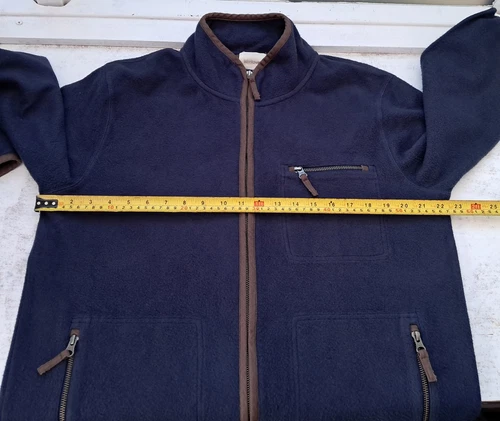 Vellón WoolOvers. Algodón orgánico. Vellón con cremallera completa. Talla M, azul marino. - Imagen 7 de 16