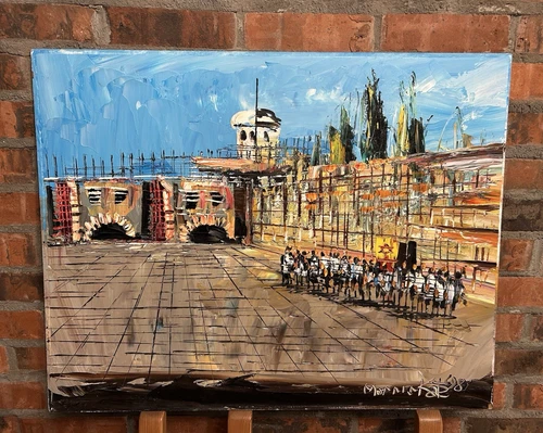 MORRIS KATZ -WAILING WALL  LARGE 28x22 oil on board