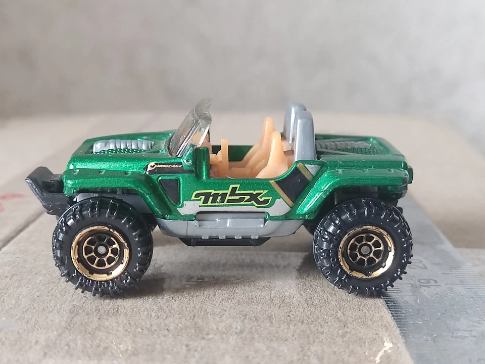 Vintage retrò auto Jeep Hurricane, scatola fiammiferi, piccolo modello di auto - Immagine 4 di 4