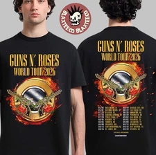 Guns And Roses World Tour 2026 North American Schedule Dates T-Shirt