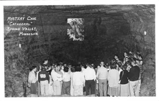 Spring Valley Minnesota MN Mystery Cave Cathedral Real Photo Postcard RPPC 1950s