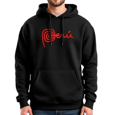 New Marca Peru Peruvian Patriotic Men's Hoodie Sweatshirt
