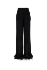 PRADA Black Satin Wide Leg Pants New & Authentic