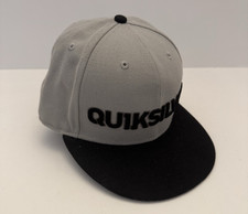 New Era Quicksilver Surfer Gear Snowboarder Hat Gray Black Snapback Wool Cap