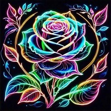 Colorful Rose Flowers Diamond Art Kits for Adults,5D Diamond Painting Kits fo...