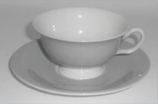 Franciscan China Encino Breakfast Grey Cup & Saucer Set