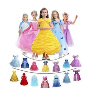 Kids Girls Princess Costume Fairytale Dress Up Girls Fancy Dress Princess Dress Ebay