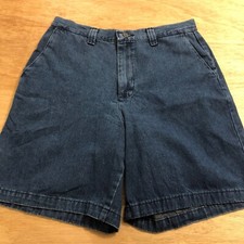 vtg RIDERS High Waist Flat Front Mom Shorts Sz 10M Denim Bermuda Pockets 90s y2k