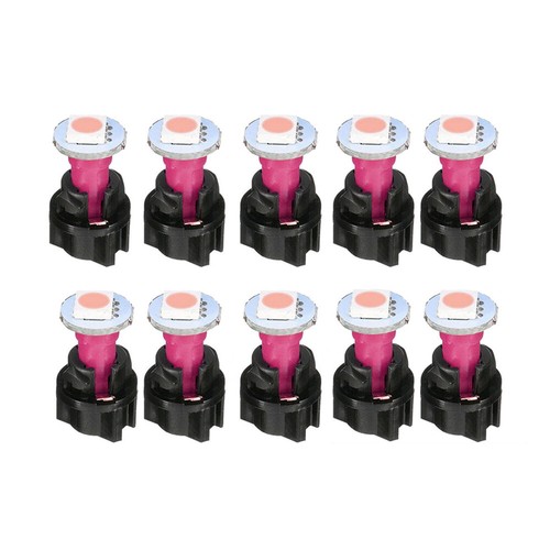 10x T5 Purple Car Instrument Panel Cluster LED Dash Light Bulbs W/ Twist Sockets - Picture 9 of 12