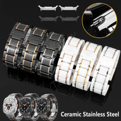 For Samsung Galaxy Watch Ultra 47mm Luxury Ceramic Link Band Strap Replacement