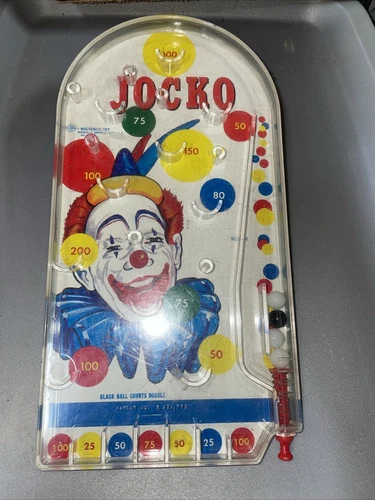 1960s Vintage Wolverine Toys No 144 Jocko Clown Tin Pinball Machine Game