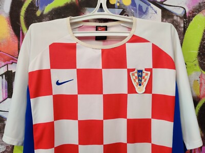 Croatia World Cup 2002 Home Shirt Football Jersey Vintage Top Nike