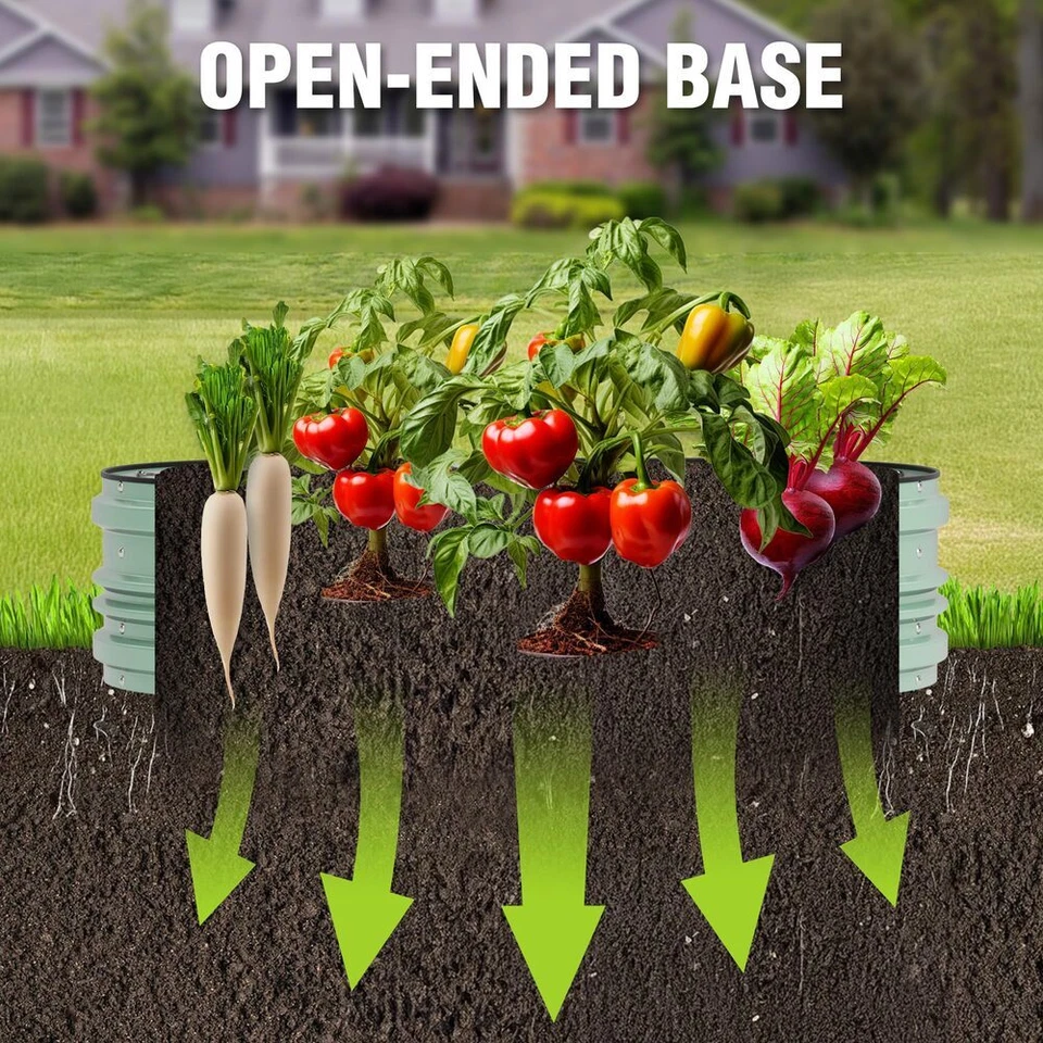 WORKPRO 2PC 4x2x1ft Metal Planter Box Galvanized Raised Garden Bed Set Patio Kit - Image 3 of 4