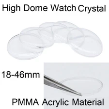 1mm High Dome Round Watch Crystal Acrylic Lens Retro Pocket Watch Glass 18-46mm