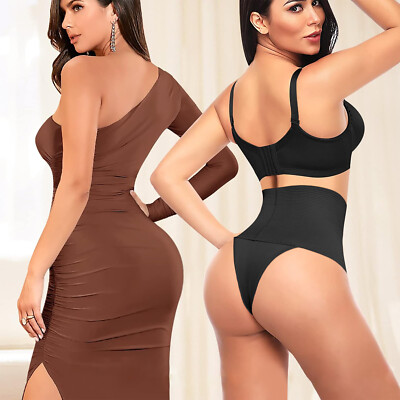 Women's Sexy Tummy Tuck Panties Thong Waist Slimming Panties Invisible  Control