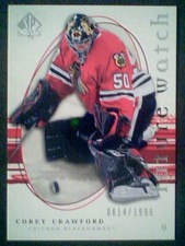 COREY CRAWFORD  05/06 AUTHENTIC FUTURE WATCH ROOKIE CARD /1999 SP